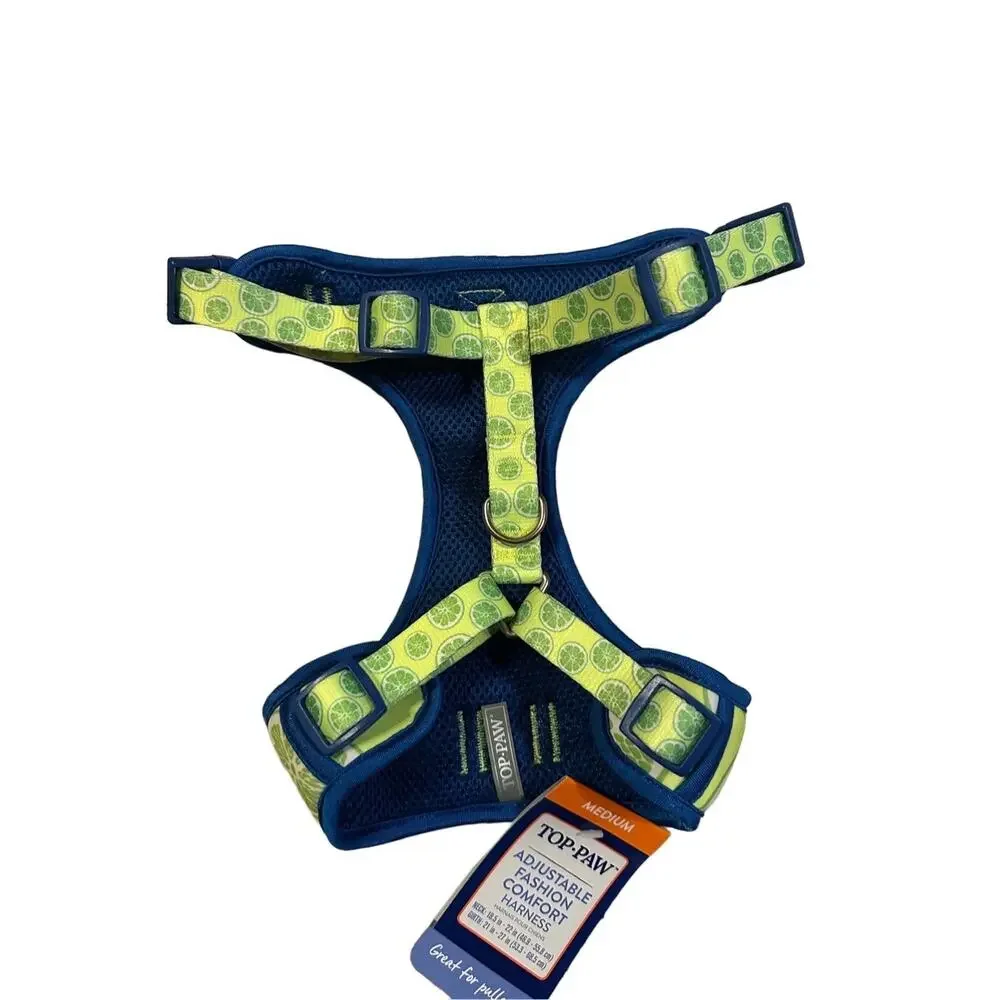 Top Paw Adjustable Comfort‎ Fashion Harness Green Limes Size X-Small